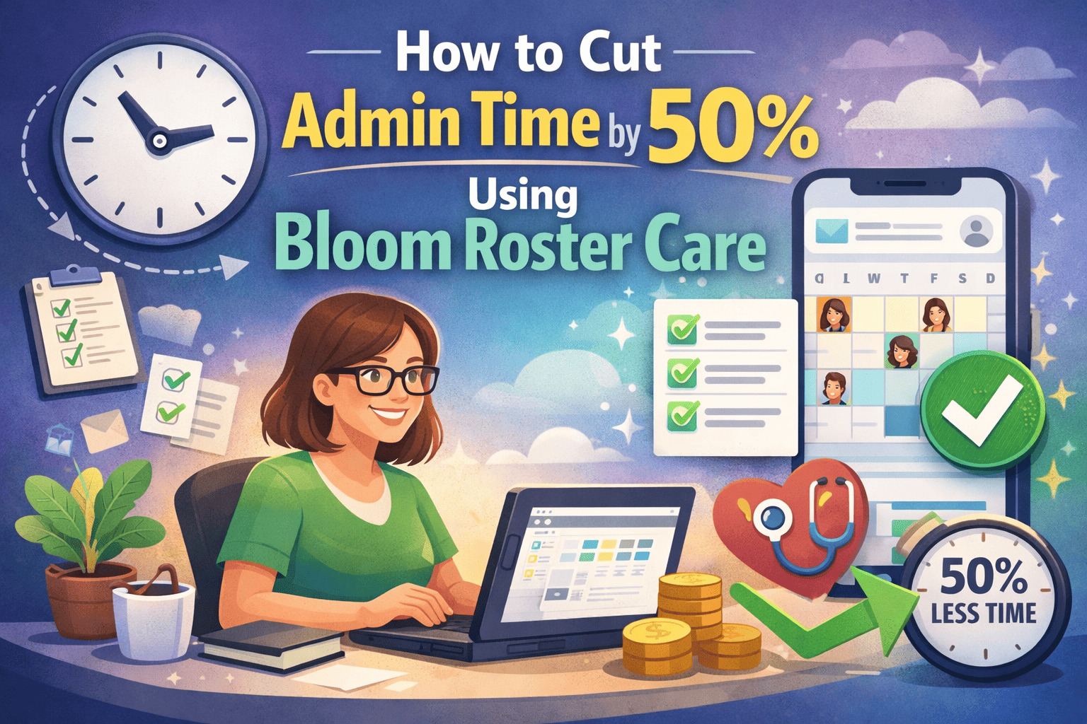 How to Cut Admin Time by 50% Using Bloom Roster Care